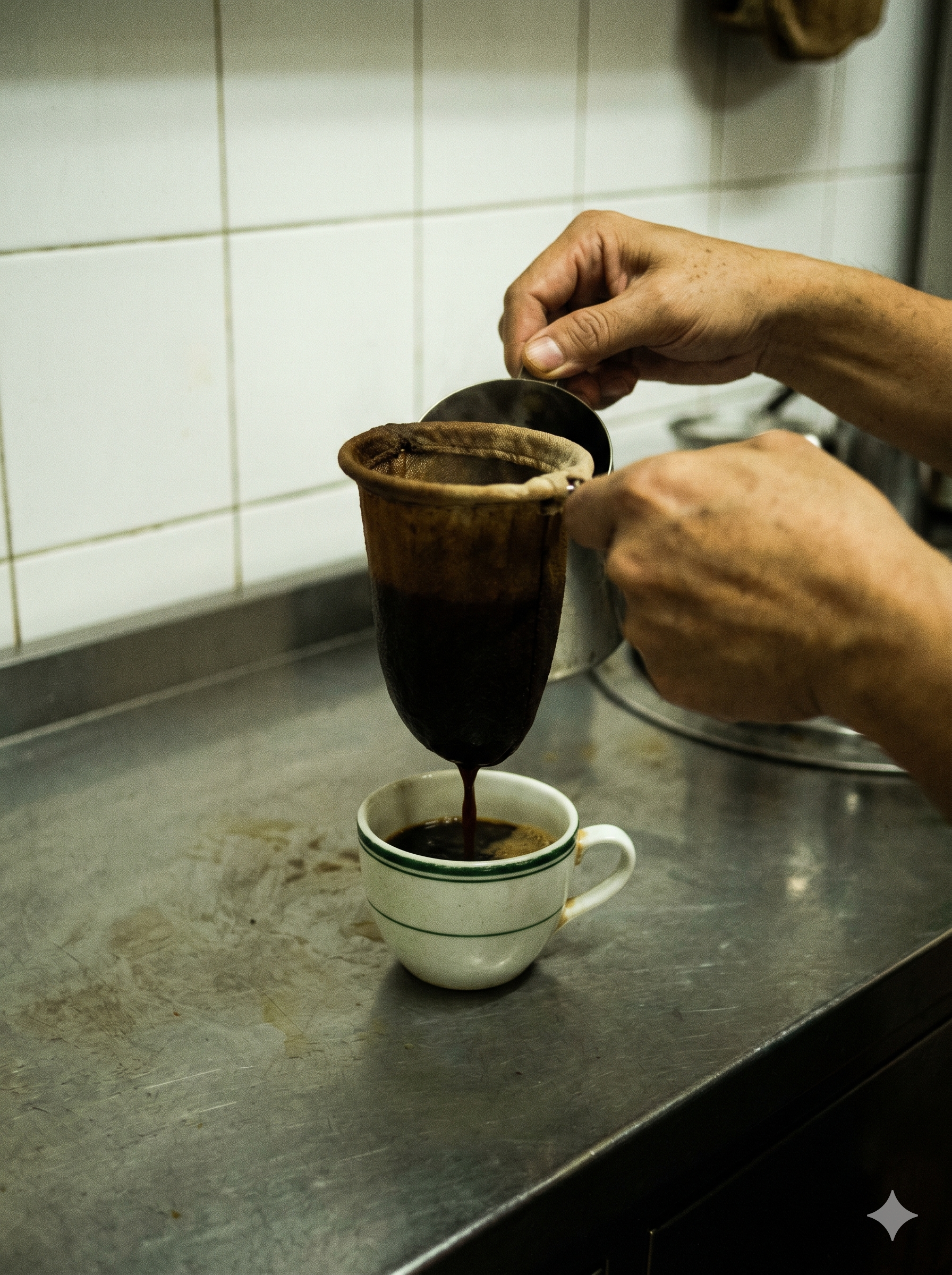 05:03 — Uncle Lim, first pour of the day.